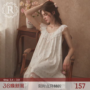 RoseTree公主睡裙女夏季少女蕾丝甜美法式宫廷风吊带睡衣2025新款
