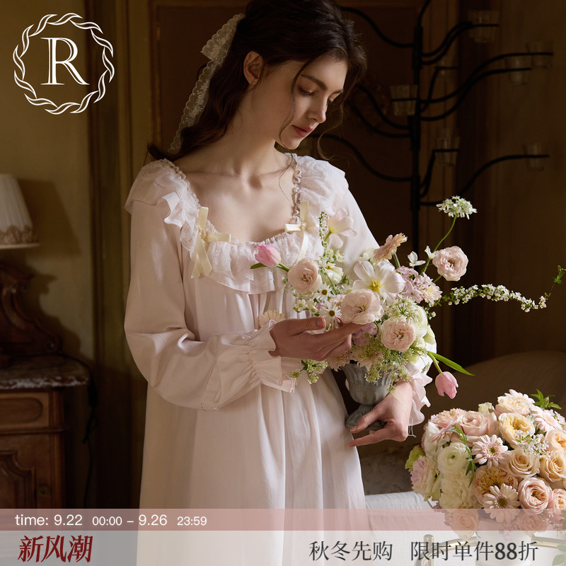 RoseTree古典宫廷少女长袖睡裙