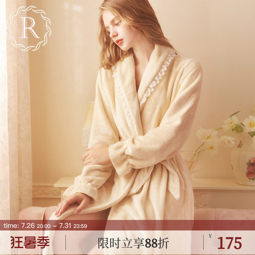 rosetree软绵绵法兰绒睡袍