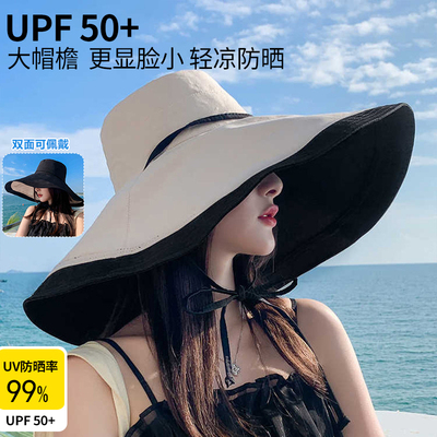 一帽两戴双色可用韩版大帽檐潮