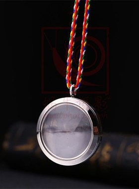 钛钢楞严神咒挂饰盒装舍利子吊坠