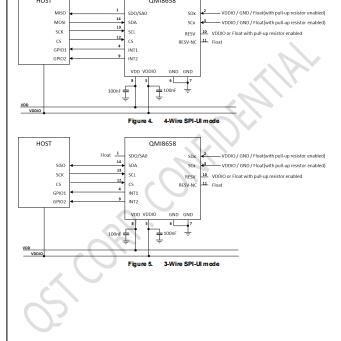 QMI8658A3轴加速度+3轴陀螺仪