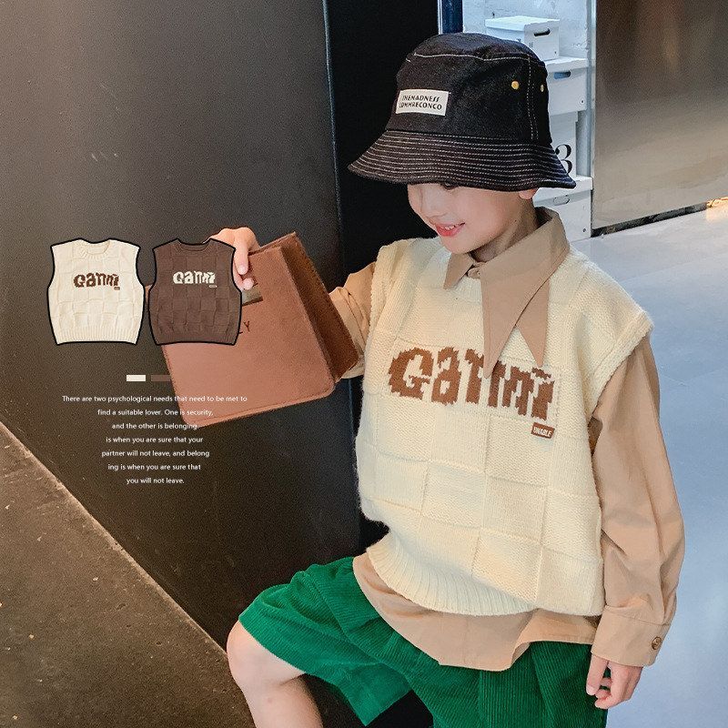 儿童童装马甲男童秋装中大童毛衣