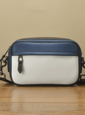 手工进口牛皮经典相机包 Box系列小众单肩斜挎男女学院撞色小方包