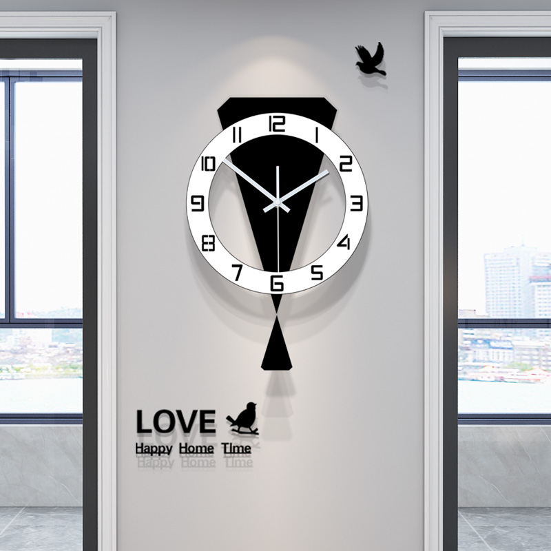 雅刻丽钟表挂钟客厅北欧家用时尚静音现代艺术墙钟简约创意石英钟