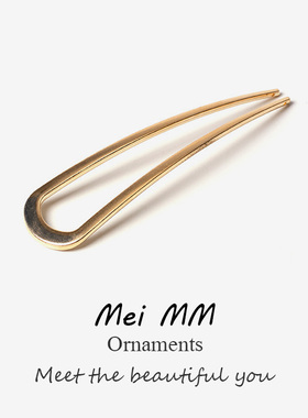 u型发簪日常通勤女丸子头盘发神器大号简约现代发钗发夹发卡簪子