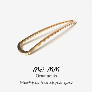 u型发簪日常通勤女丸子头盘发神器大号简约现代发钗发夹发卡簪子