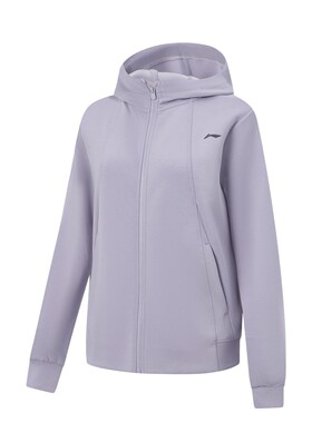 李宁女子开衫连帽卫衣2026春季新品健身系列开衫连帽外套AWDW078