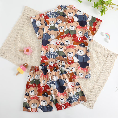 儿童纯棉汗蒸服家居服睡衣浴服