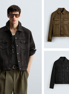 柜699！秋季新品男士男装绒面质感效果修身简约夹克外套 8281288