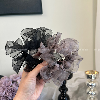 韩系新款欧根纱蝴蝶结发圈