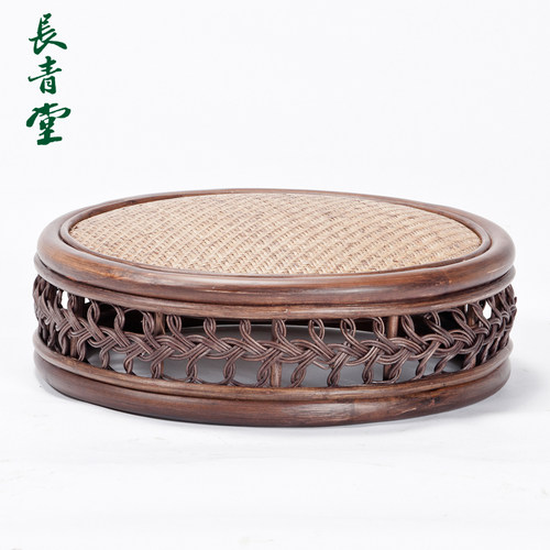 长青堂藤编日式修垫拜佛静坐鼓墩