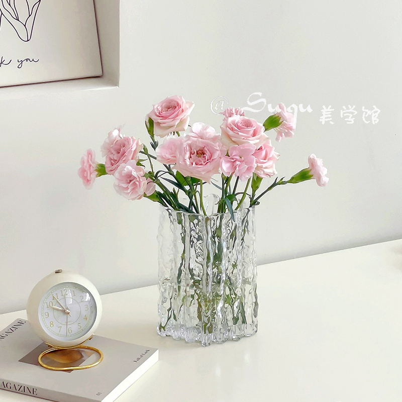 ins风冰川花瓶玻璃水晶透明水培
