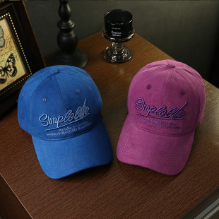 克莱因蓝英文字母鸭舌帽子棒球帽 适合大头围巨显白 蓝调时刻