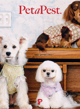 PetaPest.宠物狗狗猫咪夏薄款透气蕾丝背心式吊带裙亲子装