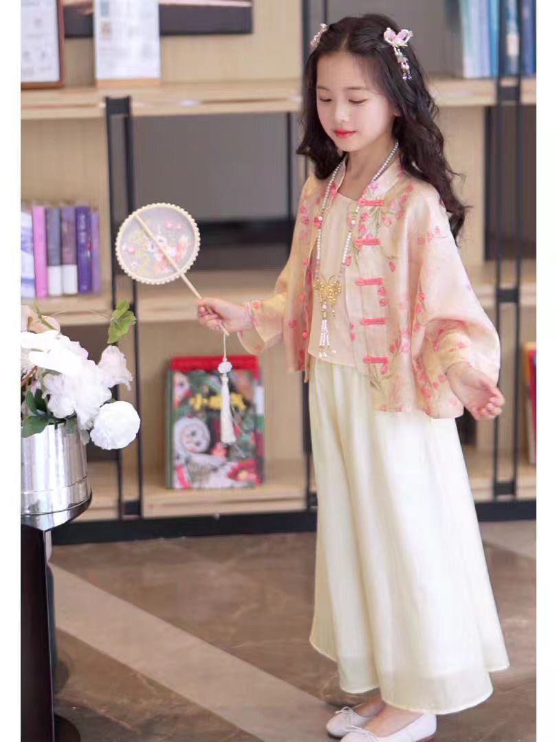 女童2026新款夏季超仙襦裙新中式女宝夏款儿童古风新中式三件套装