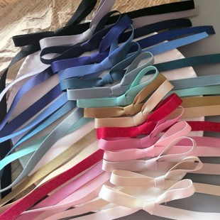 韩国进口双面微珠光软织带手工diy饰品小蝴蝶结飘带发夹制作丝带