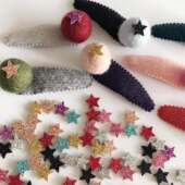 布妮 韩国进口闪亮迷你小星星手工diy饰品发夹儿童夹装 饰配件材料