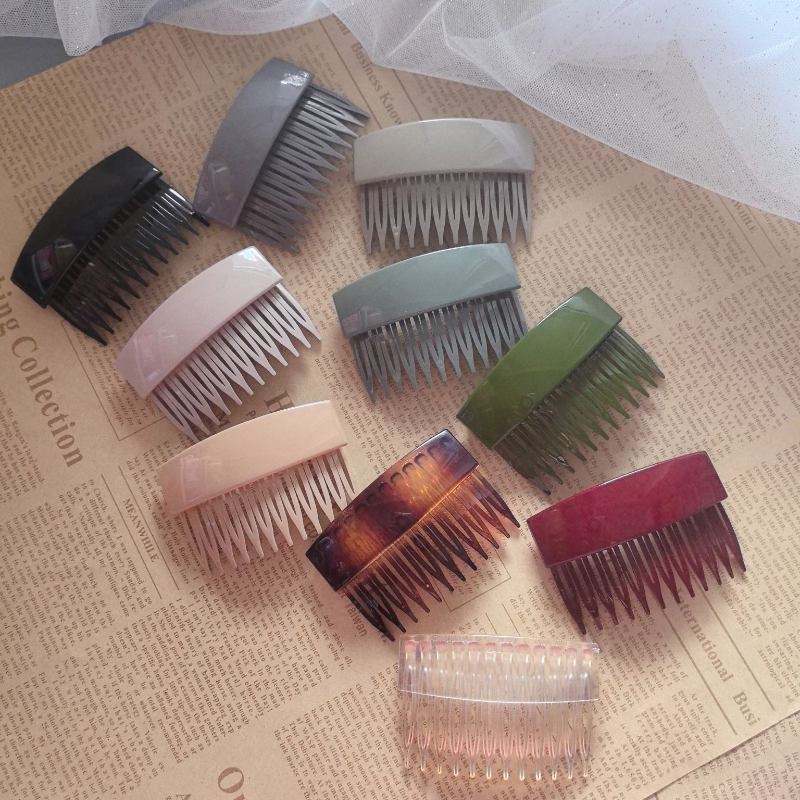 韩国进口时尚高颅顶树脂梳夹手工diy头饰品制作山茶花网红款材料