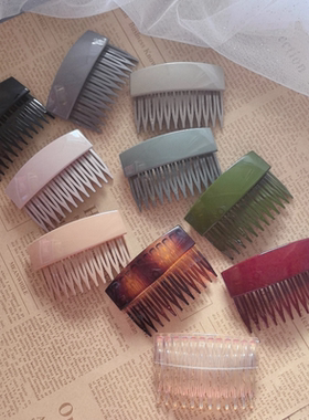 韩国进口时尚高颅顶树脂梳夹手工diy头饰品制作山茶花网红款材料