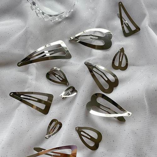 三角桃心形BB夹手工diy布艺发夹碎发边夹刘海夹制作基础配件材料