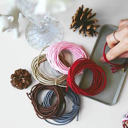 韩国进口皮筋金银色发绳