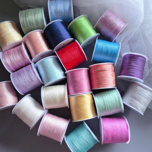 类木马真丝轻薄多色不焦边7mm小丝带手工diy绣刺绣宠物夹娃衣装饰