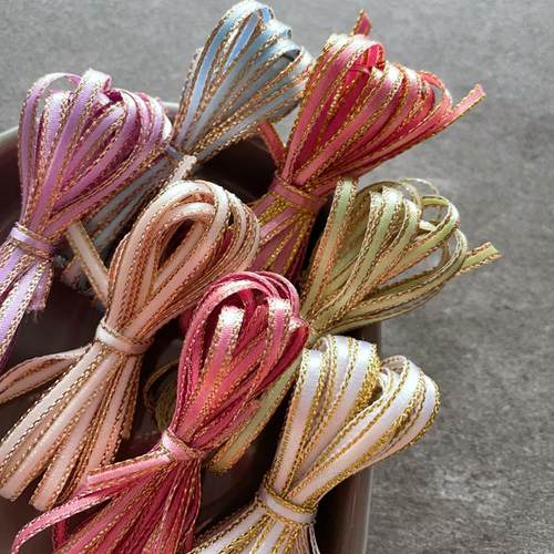 布妮韩国进口双面金边蝴蝶结丝带