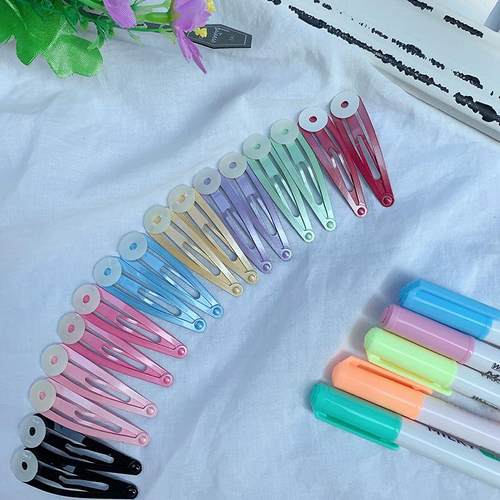 diy多色带底座手工饰品发夹