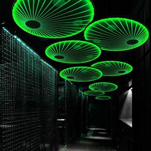 酒吧氛围灯清吧ktv足浴养生会所扇形七色烧烤店酒馆顶部装饰吊灯