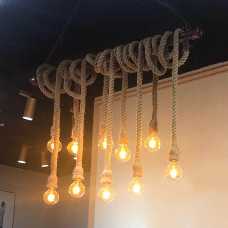 美式复古工业风麻绳吧台吊灯餐厅网咖收银台火锅店橱窗服装店吊灯