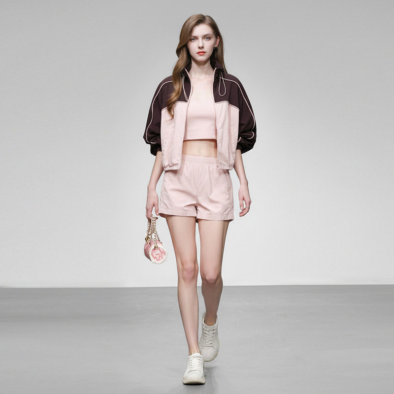 2026春季新款时尚休闲设计感拼色外套百搭短裤运动风防晒衫套装,女装/女士精品,时尚套装,淘宝优惠券,粉丝福利购,淘宝优惠卷