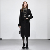 2025年冬季 直筒小香菱格粗花呢鹅绒羽绒服 气质优雅长款 新款 时尚