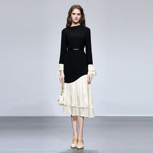 法式黑色修身连衣裙女夏季新款
