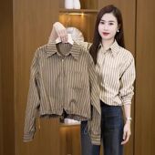 高级感收腰短款 衬衫 气质上衣 衬衣女春夏时尚 清仓捡漏专柜撤回长袖
