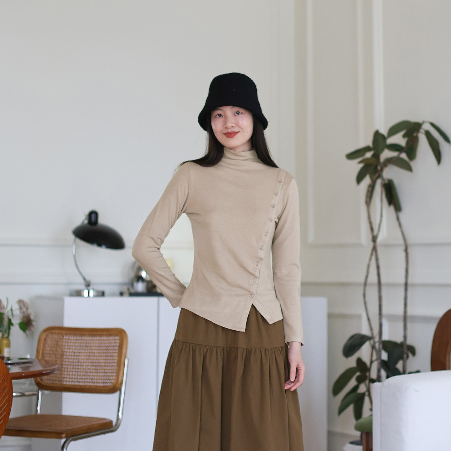 秋冬新款半高领打底衫女士 修身显瘦内搭长袖T恤文艺百搭纯色上衣,女装/女士精品,T恤,淘宝优惠券,粉丝福利购,淘宝优惠卷