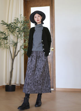 ZAN原创秋冬新款纯棉半身裙文艺复古牛仔裙休闲百搭遮胯显瘦A字裙