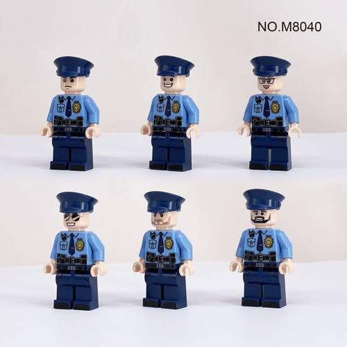 6个警察人仔小颗粒积木