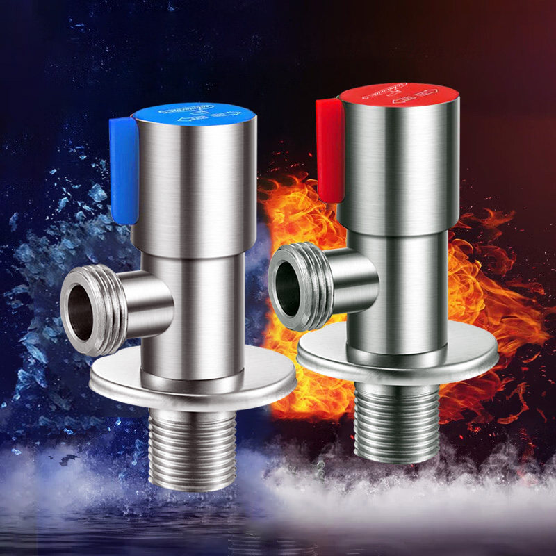 潜水艇角阀热水器阀门开关304不锈钢八字阀加厚马桶水槽进水开关