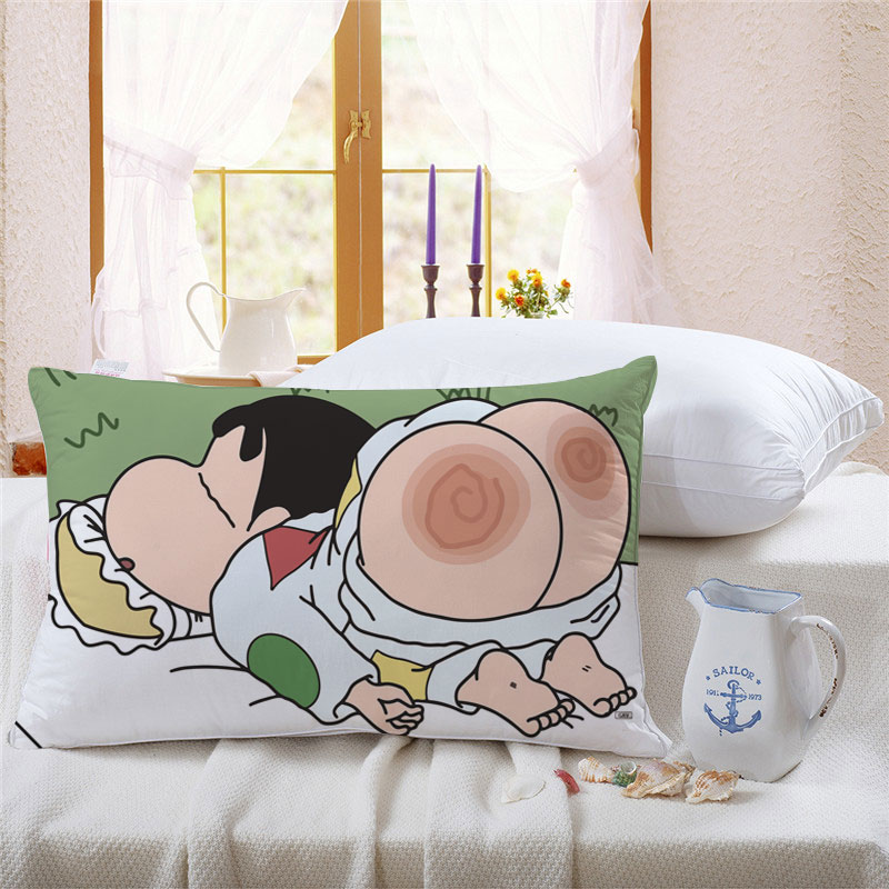 卡通蜡笔小新儿童单人双面枕套48x74学生宿舍30x50枕皮单件枕芯套