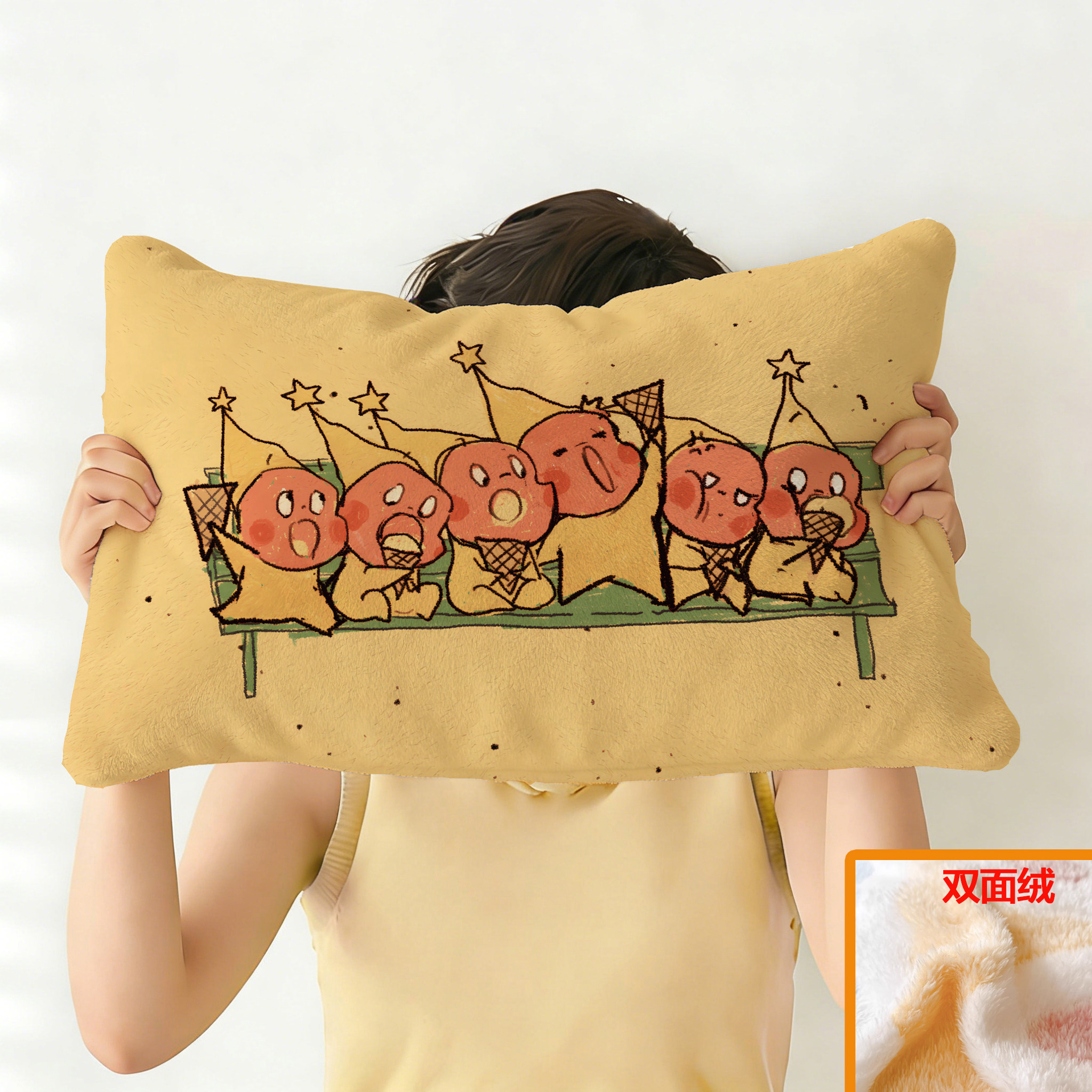 牛奶绒星星人枕套透气儿童枕头套卡通加绒枕头罩学生枕巾拉链枕套,床上用品,枕套,淘宝优惠券,粉丝福利购,淘宝优惠卷