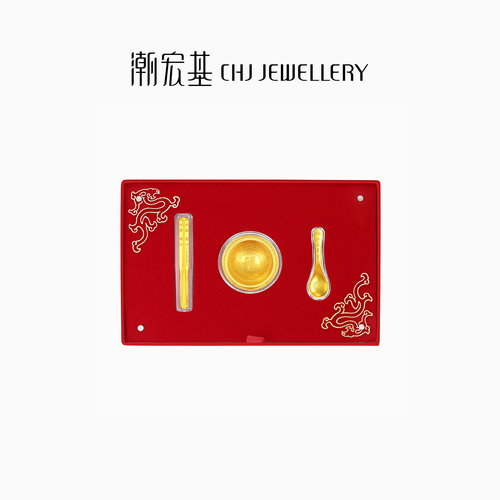 潮宏基足金黄金投资摆件