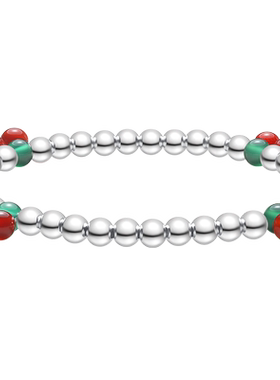 潮宏基足银玛瑙手链亲子款