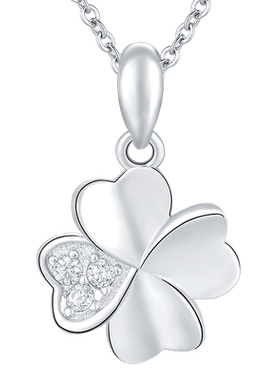 潮宏基s925银挂坠四叶草