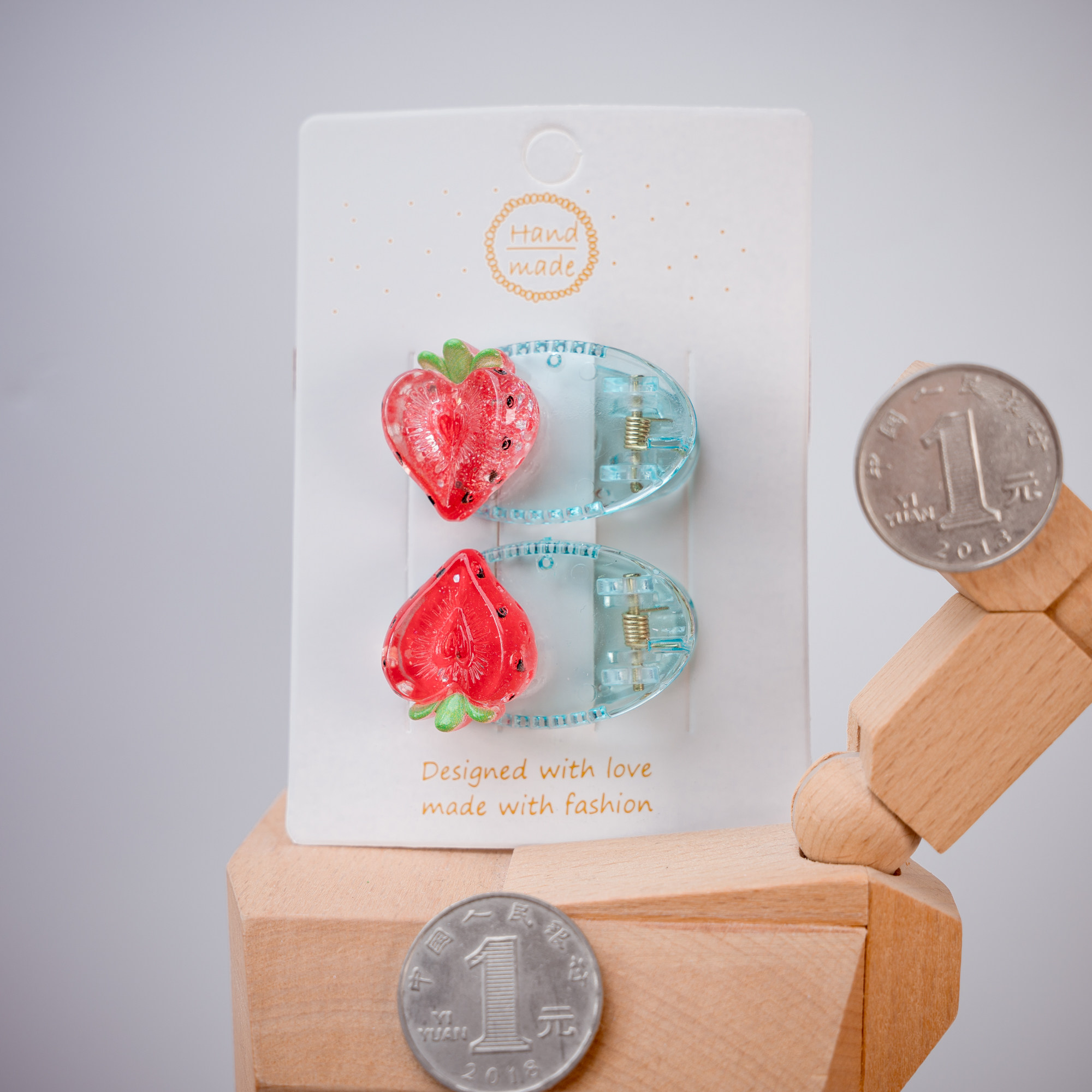 五对包邮婴幼儿椭圆可爱小号水果碎发夹女童果冻造型儿童侧边夹子