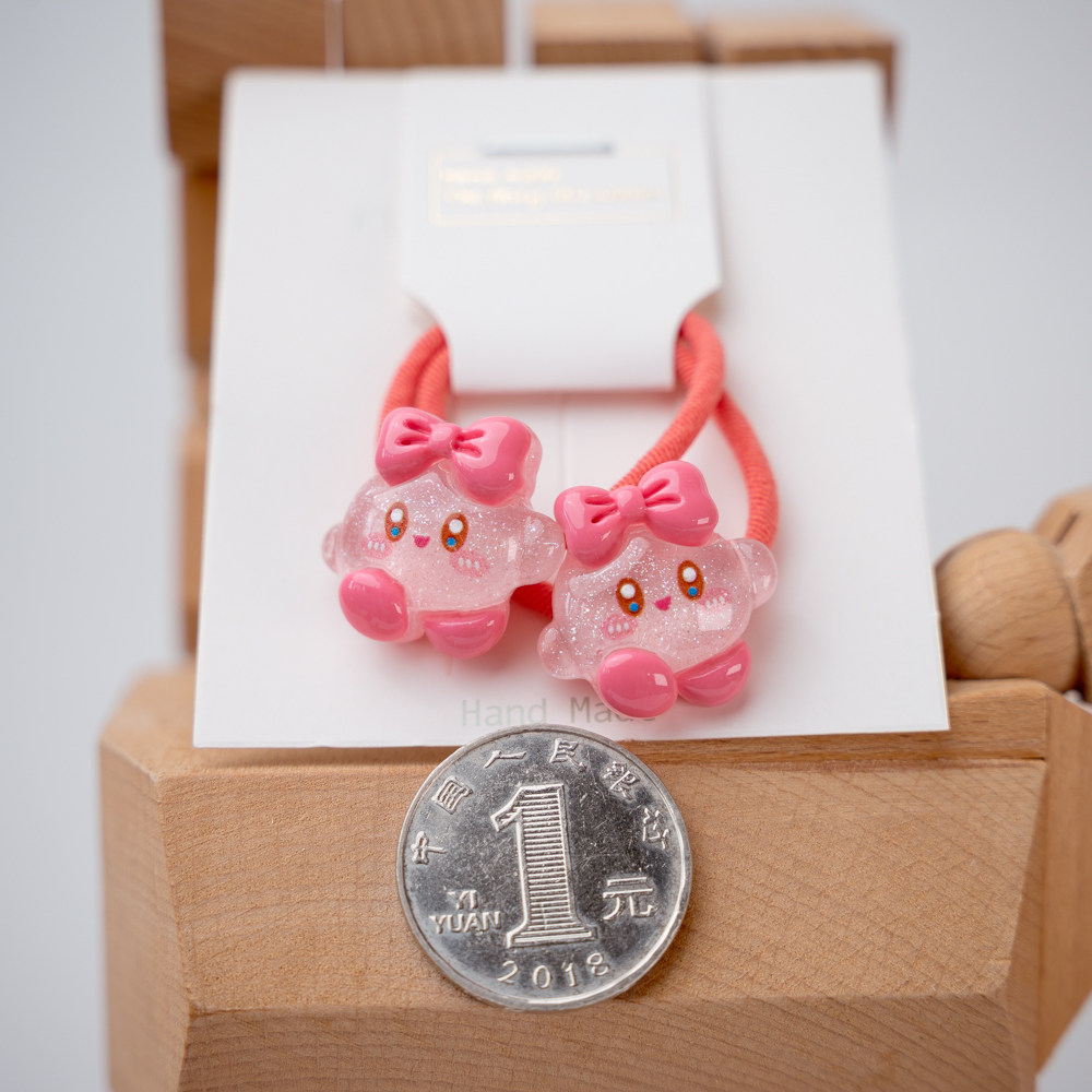 五对包邮果冻卡通儿童小号发绳婴幼儿高弹力耐用橡皮筋不伤发头绳