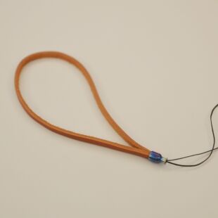 头层牛皮失手绳弹弓文玩挂件防丢挂绳手腕带钛合金烤蓝绳头