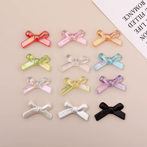 Японские белые прозрачные бусины с бантиком, аксессуар для волос ручной работы, серьги, ожерелье, аксессуары, DIY