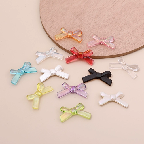 Японские белые прозрачные бусины с бантиком, аксессуар для волос ручной работы, серьги, ожерелье, аксессуары, DIY