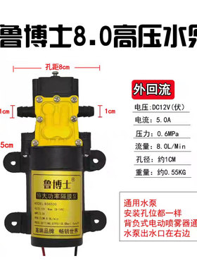 适用特大功率隔膜泵BS6500 12V5A 8.0L/min打药桶电动喷雾器水泵